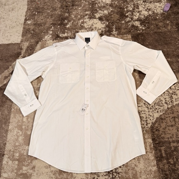 Brooks Brothers Other - Brooks Brothers United Airlines Shirt Mens 17 36/37 White Long Sleeve Pilot NEW